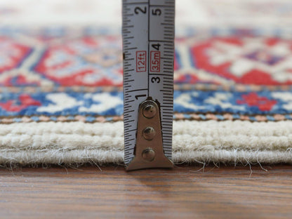 Ivory 3'0" x 4'7" Kazak Hand knotted Wool Rug - Sku: O061809