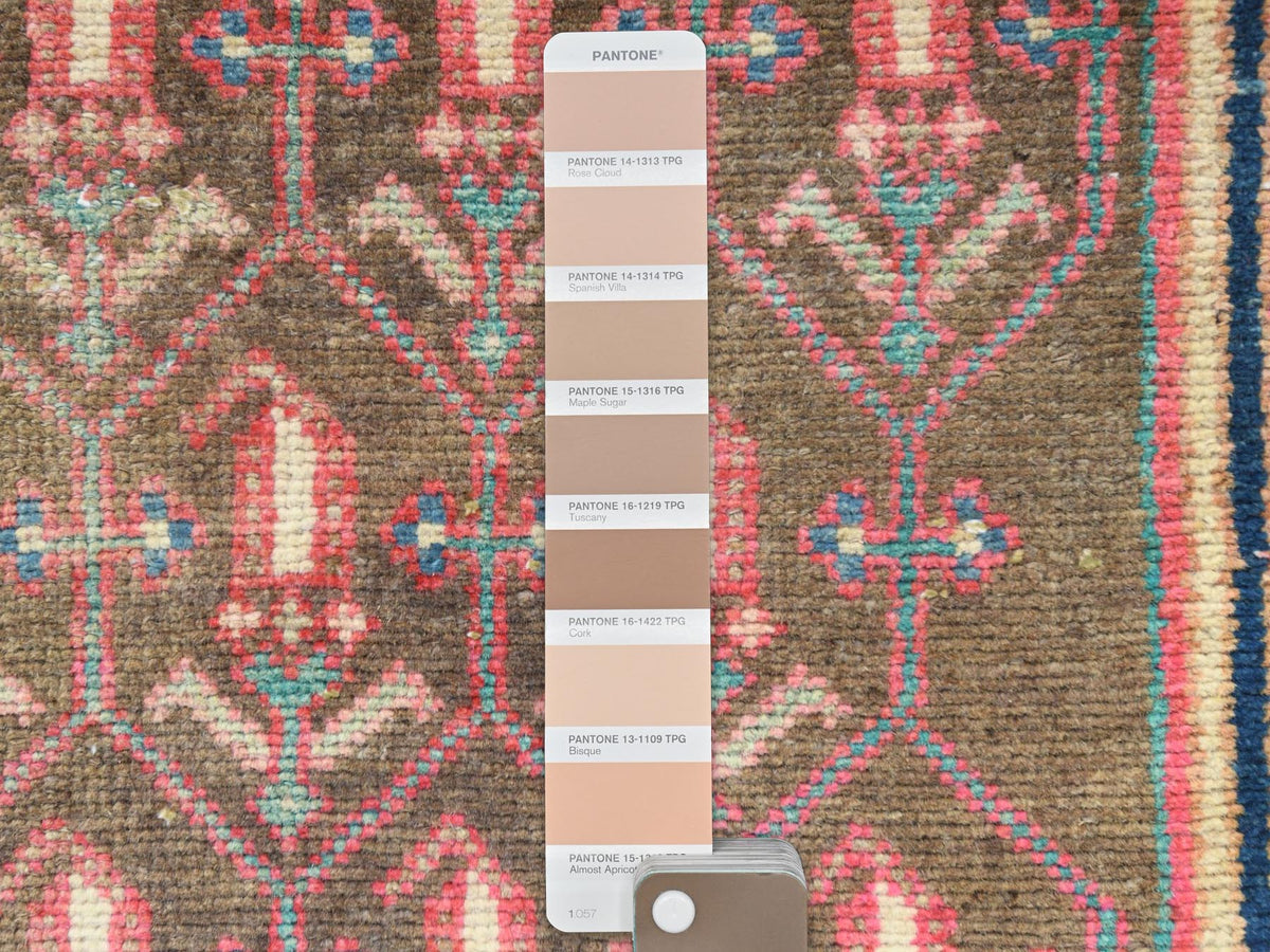 Hamadan Vintage hand-knotted worn wool runner in Pink & Hot Pink, 2'8" x 8'10" — SKU O061884 (view 4)