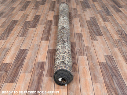 Brown 5'7" x 8'5" Vintage Hand knotted Wool Rug - Sku: O061907