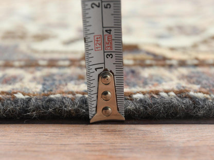 Brown 5'7" x 8'5" Vintage Hand knotted Wool Rug - Sku: O061907