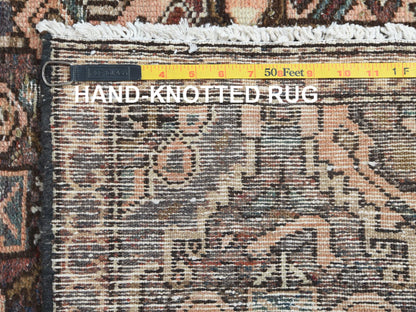 Brown 5'7" x 8'5" Vintage Hand knotted Wool Rug - Sku: O061907