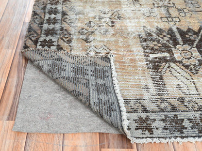Beige 3'10" x 6'0" Vintage Hand knotted Wool Rug - Sku: O061951