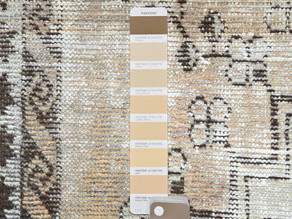 Beige 3'10" x 6'0" Vintage Hand knotted Wool Rug - Sku: O061951