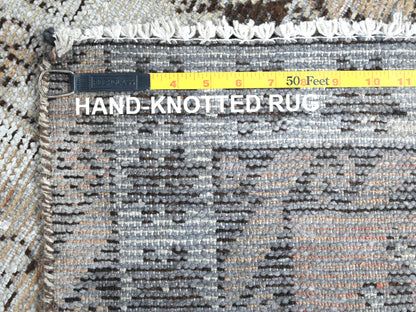 Beige 3'10" x 6'0" Vintage Hand knotted Wool Rug - Sku: O061951