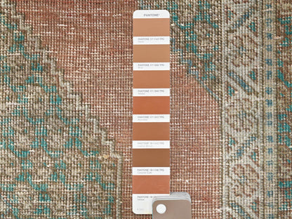 Brown 4'1" x 6'0" Vintage Hand knotted Wool Rug - Sku: O061953