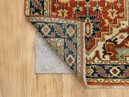 Red 2'6" x 12'2" Traditional Hand knotted Wool Rug - Sku: O062011