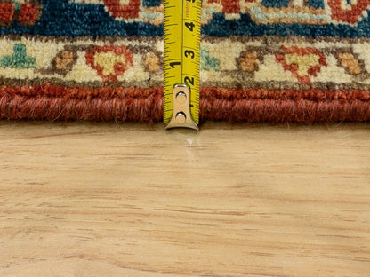 Red 2'6" x 12'2" Traditional Hand knotted Wool Rug - Sku: O062011