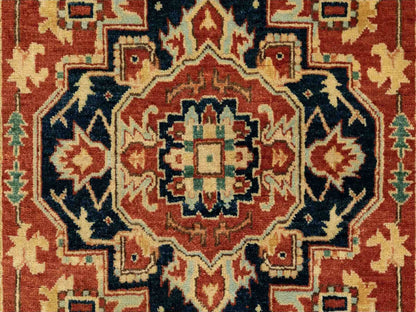 Red 3'1" x 5'2" Traditional Hand knotted Wool Rug - Sku: O062018
