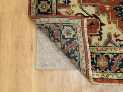 Red 4'1" x 6'0" Traditional Hand knotted Wool Rug - Sku: O062021