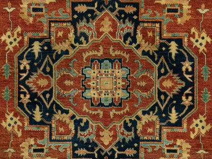 Red 4'1" x 6'0" Traditional Hand knotted Wool Rug - Sku: O062021