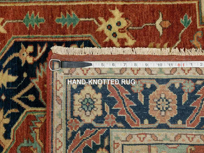Red 4'1" x 6'0" Traditional Hand knotted Wool Rug - Sku: O062021