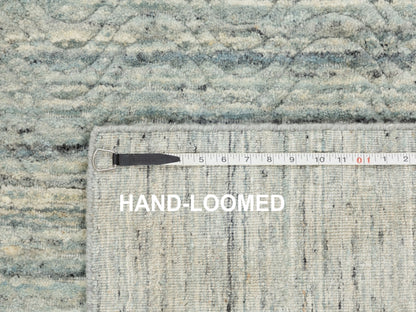 Modern / Contemporary hand-knotted wool rug in Green, 2'10" x 5' — SKU O062050 (view 8)