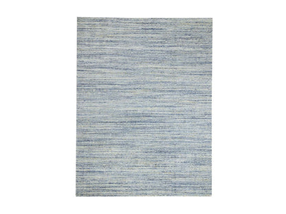 Modern / Contemporary hand-knotted wool rug in Blue, 9' x 11'9", SKU O062051