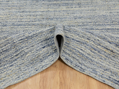 Modern / Contemporary hand-knotted wool rug in Blue, 9' x 11'9", SKU O062051 (view 5)