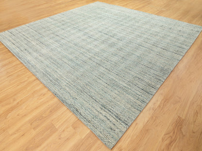 Modern / Contemporary hand-knotted wool rug in Green, 11'9" x 11'10" — SKU O062052 (view 4)
