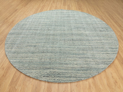 Modern / Contemporary hand-knotted wool rug in Green, 9'10" x 10' — SKU O062062 (view 3)