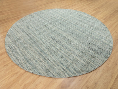 Modern / Contemporary hand-knotted wool rug in Green, 9'10" x 10' — SKU O062062 (view 4)