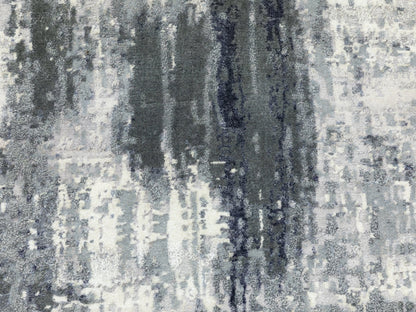 Ivory 2'5" x 8'0" Modern and Contemporary Hand knotted Wool/Silk Rug - Sku: O062070