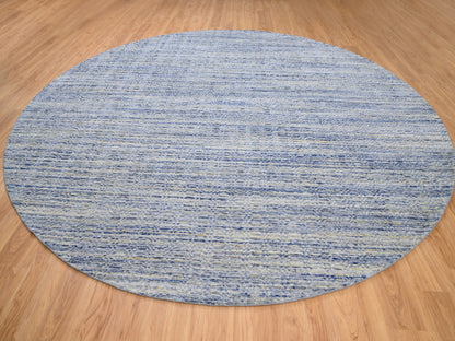 Grey 11'9" x 12'0" Modern / Contemporary Handloom Wool Rug - Sku: O062099