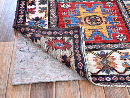 Red 2'8" x 9'2" Tribal Hand knotted Wool Rug - Sku: O0620