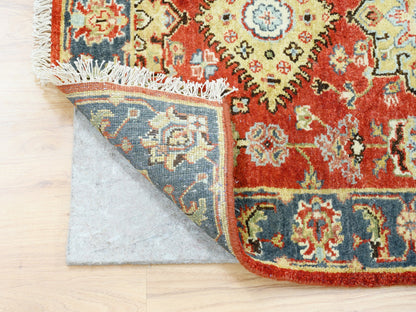 Red 2'6" x 15'10" Traditional Hand knotted Wool Rug - Sku: O062165