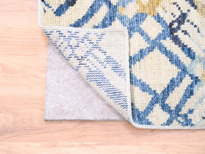 Ivory 9'0" x 12'0" Tribal Hand knotted Wool Rug - Sku: O062219