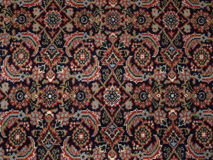 Fine Oriental hand-knotted wool/silk rug in Black & Red, 5'1" x 7'1" — SKU O062342 (view 5)