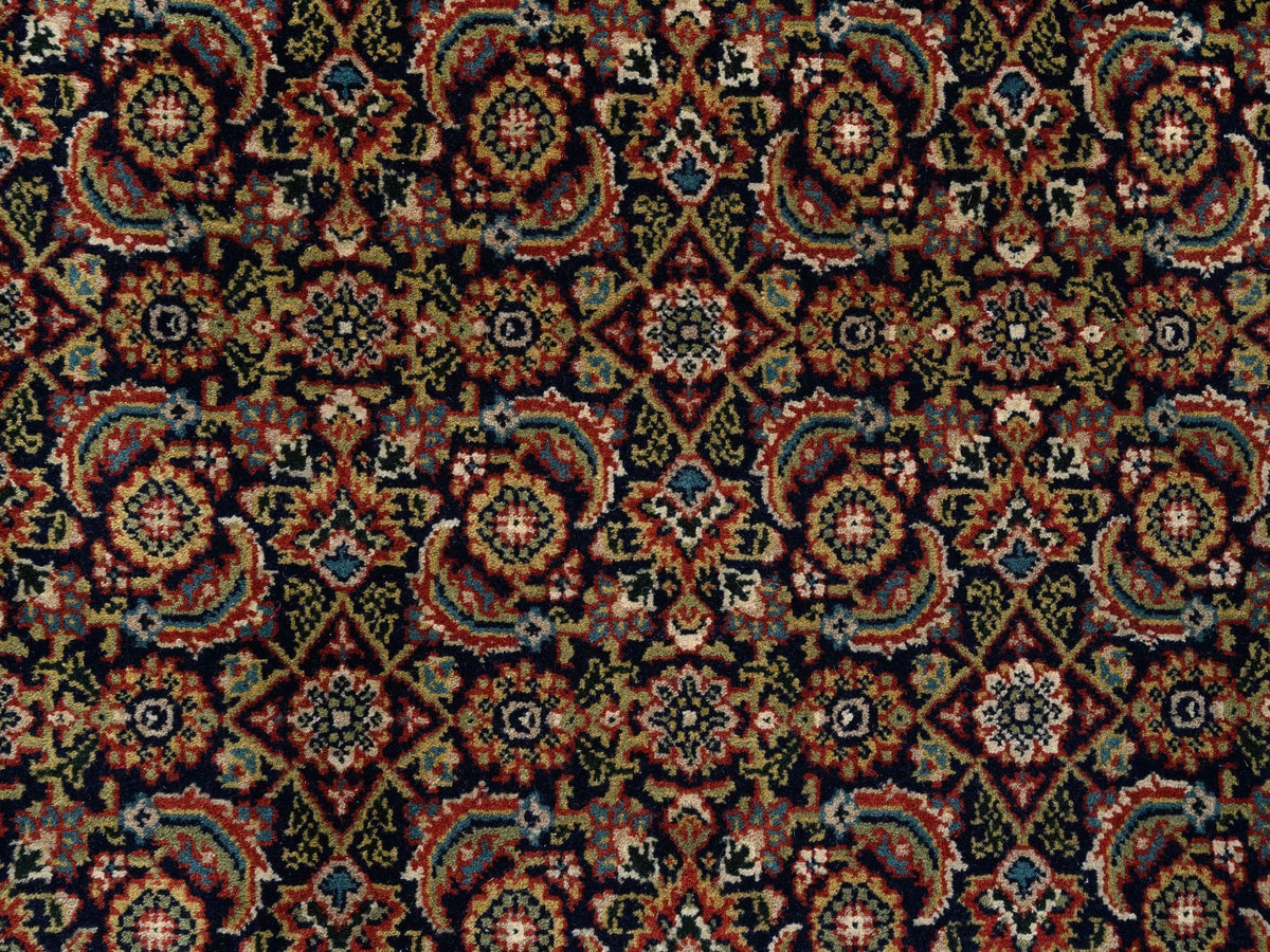 Fine Oriental hand-knotted wool/silk rug in Black & Red, 5'1" x 7'1" — SKU O062343 (view 5)