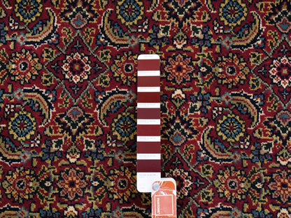 Red 6'0" x 6'1" Traditional Hand knotted Wool/Silk Rug - Sku: O062350