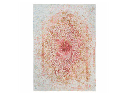 Pink 9'1" x 12'0" Modern / Contemporary Hand knotted Wool/Silk Rug - Sku: O062373
