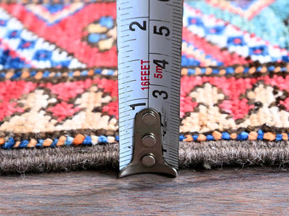 Blue 2'8" x 9'6" Kazak Hand knotted Wool Rug - Sku: O0623