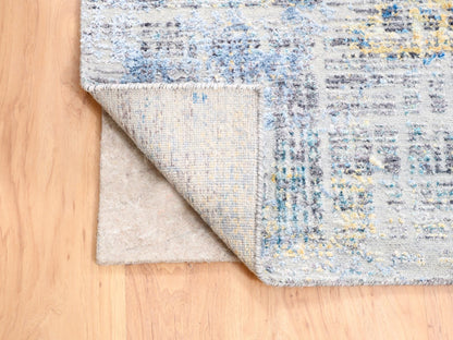 Grey 8'1" x 10'0" Modern / Contemporary Hand knotted Wool/Silk Rug - Sku: O062405
