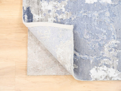 Grey 3'1" x 5'1" Modern / Contemporary Hand knotted Wool/Silk Rug - Sku: O062435