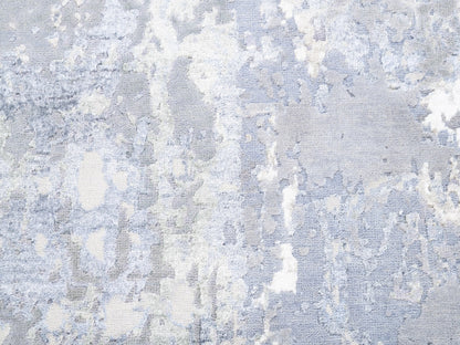 Grey 3'1" x 5'1" Modern / Contemporary Hand knotted Wool/Silk Rug - Sku: O062435