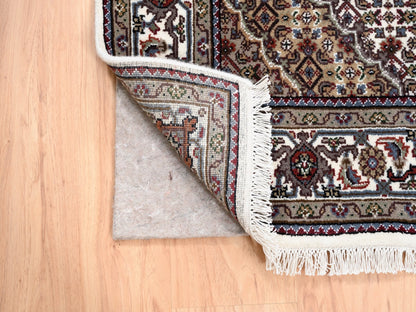 Tabriz Fine Oriental hand-knotted wool rug in Ivory, 3'8" x 6' — SKU O062489 (view 3)