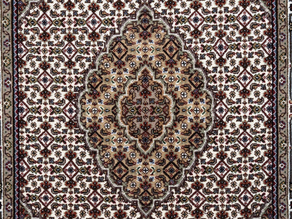 Ivory 3'8" x 6'0" Fine Oriental Hand knotted Wool Rug - Sku: O062489