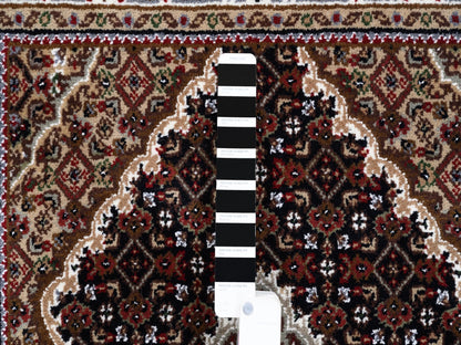 Tabriz Fine Oriental hand-knotted wool rug in Black & Ivory, 3'2" x 5'4" — SKU O062491 (view 4)