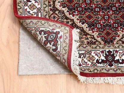 Red 2'6" x 16'3" Traditional Hand knotted Wool/Silk Rug - Sku: O062509