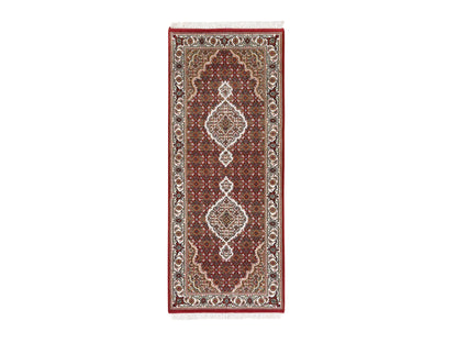 Red 2'7" x 6'8" Traditional Hand knotted Wool Rug - Sku: O062537