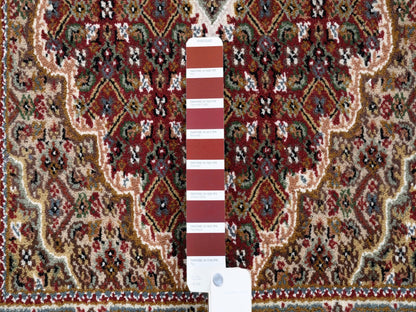 Red 2'7" x 6'8" Traditional Hand knotted Wool Rug - Sku: O062537