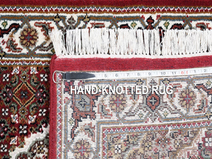 Red 2'7" x 6'8" Traditional Hand knotted Wool Rug - Sku: O062537