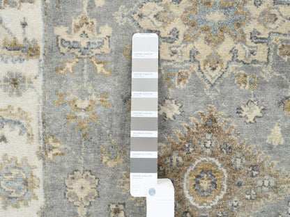 Grey 2'8" x 17'10" Traditional Hand knotted Wool Rug - Sku: O062646