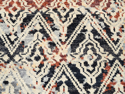 Tribal & Geometric hand-knotted wool rug in Black, 8'1" x 10'1" — SKU O062649 (view 9)