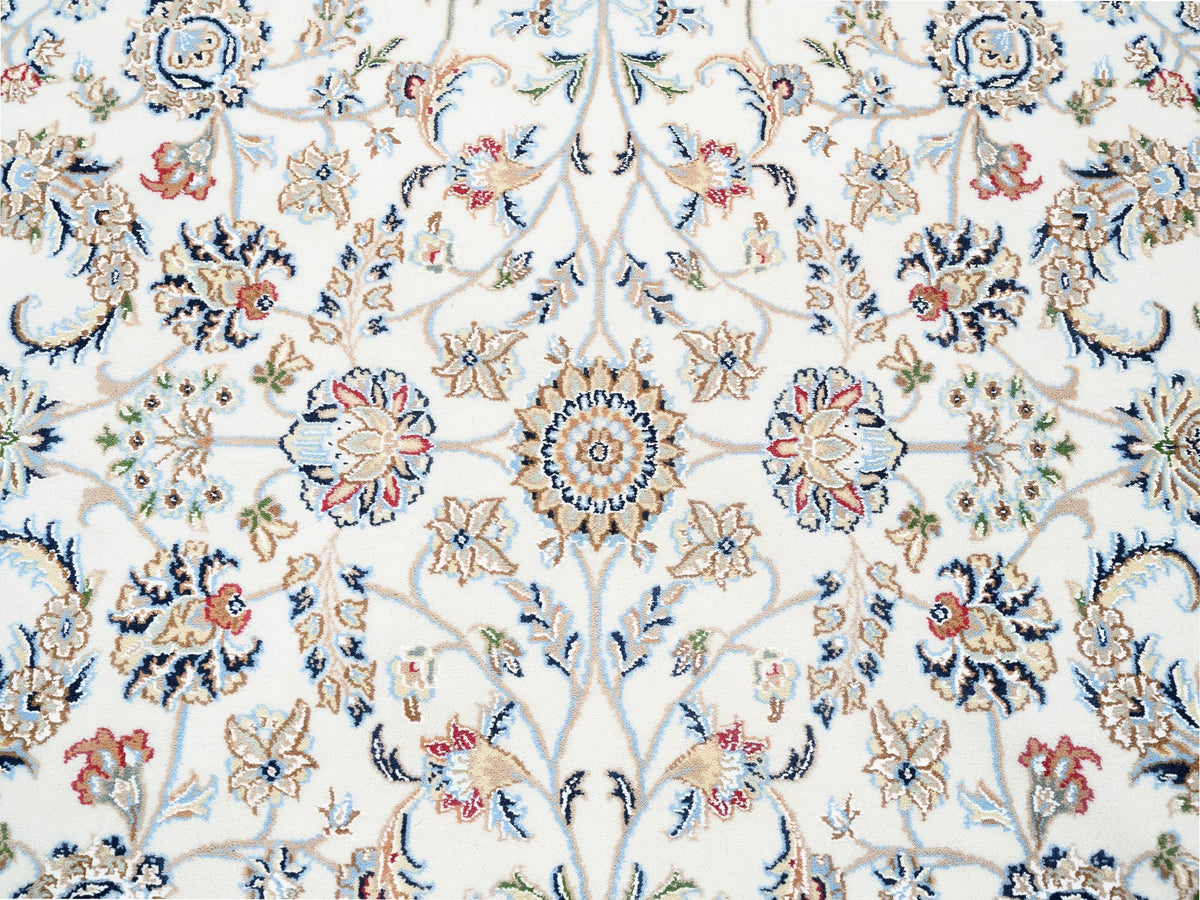 Nain Fine Oriental hand-knotted wool rug in Ivory & Marshmallow, 5'9" x 5'9" — SKU O062789 (view 5)