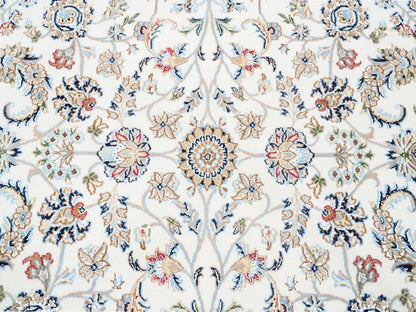 Nain Fine Oriental hand-knotted wool rug in Ivory & Marshmallow, 5'9" x 5'9" — SKU O062789 (view 5)
