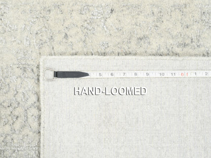 Modern / Contemporary hand-knotted wool/art silk runner in Beige, 2'6" x 10'1" — SKU O062854 (view 8)