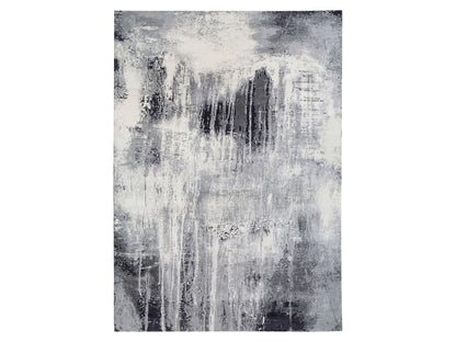 Grey 12'0" x 18'1" Modern / Contemporary Hand knotted Wool/Silk Rug - Sku: O062870
