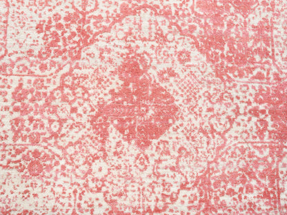 Pink 5'10" x 6'0" Transitional Hand knotted Wool/Silk Rug - Sku: O062875