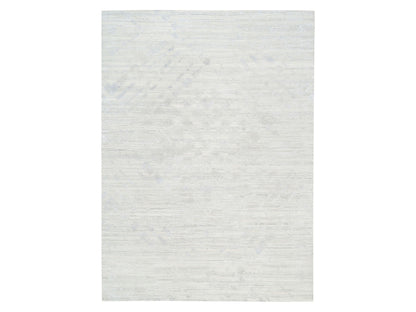 Grey 9'0" x 12'0" Modern / Contemporary Hand knotted Wool Rug - Sku: O062890