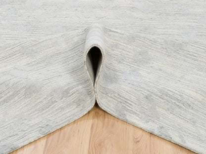 Grey 9'0" x 12'0" Modern / Contemporary Hand knotted Wool Rug - Sku: O062890